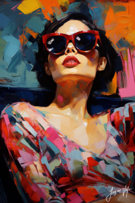 Chic Shades Ladies Sunglass Fashion Canvas Design