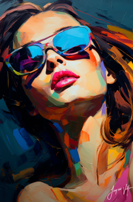 Chic Shades Ladies Sunglass Fashion Canvas Design