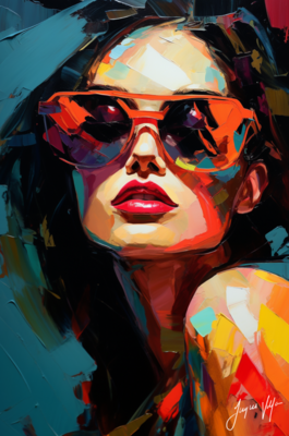 Chic Shades Ladies Sunglass Fashion Canvas Design
