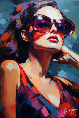 Chic Shades Ladies Sunglass Fashion Canvas Design