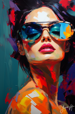 Chic Shades Ladies Sunglass Fashion Canvas Design