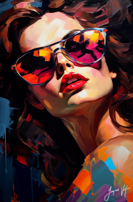 Chic Shades Ladies Sunglass Fashion Canvas Design