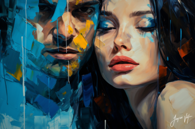 SEDUCTION DISGUISE - ABSTRACT COUPLES CANVAS DESIGNS