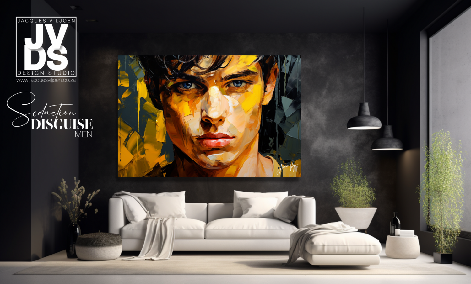 Seduction Disguise - Abstract Men Canvas Design