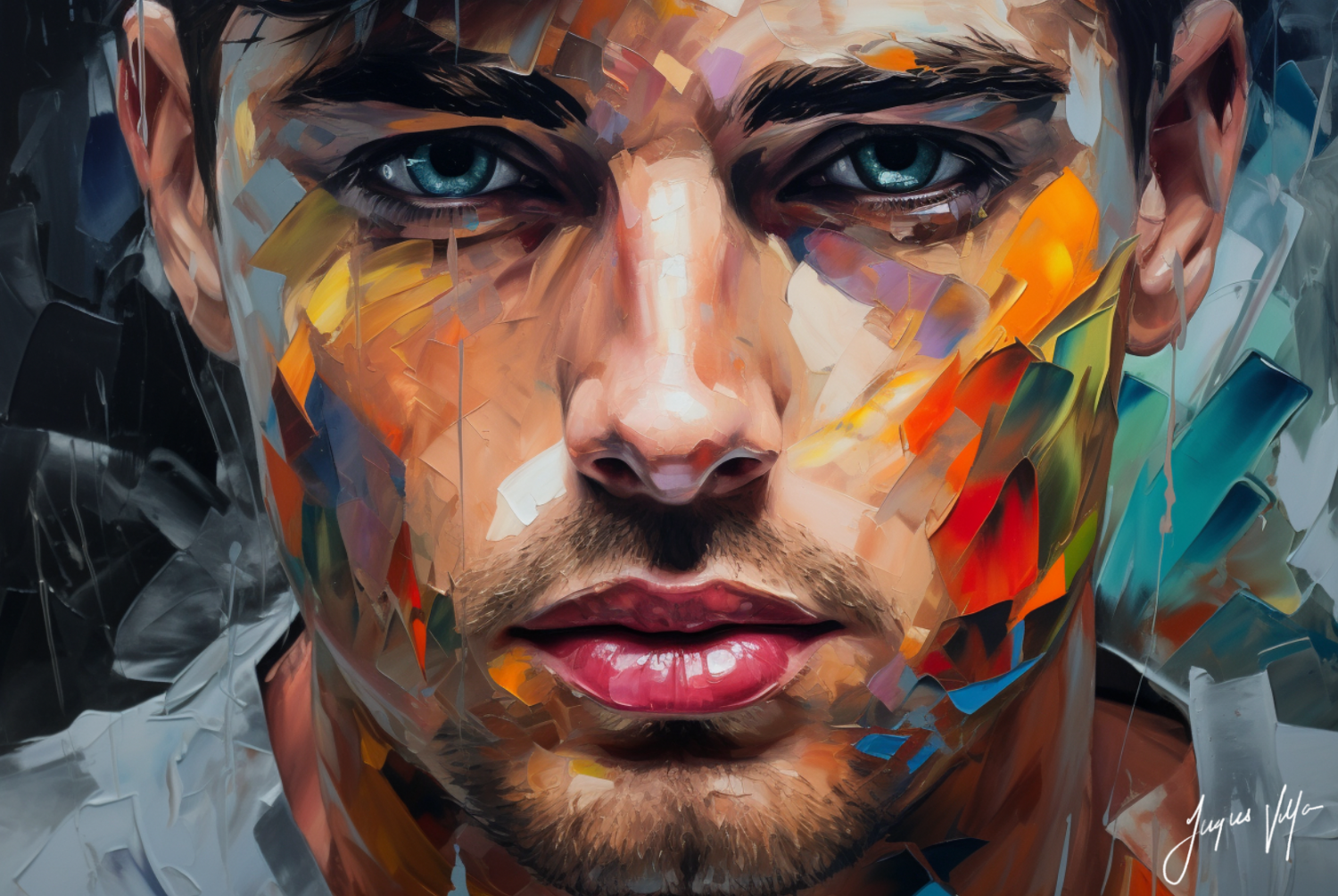 Seduction Disguise - Abstract Men Canvas Design