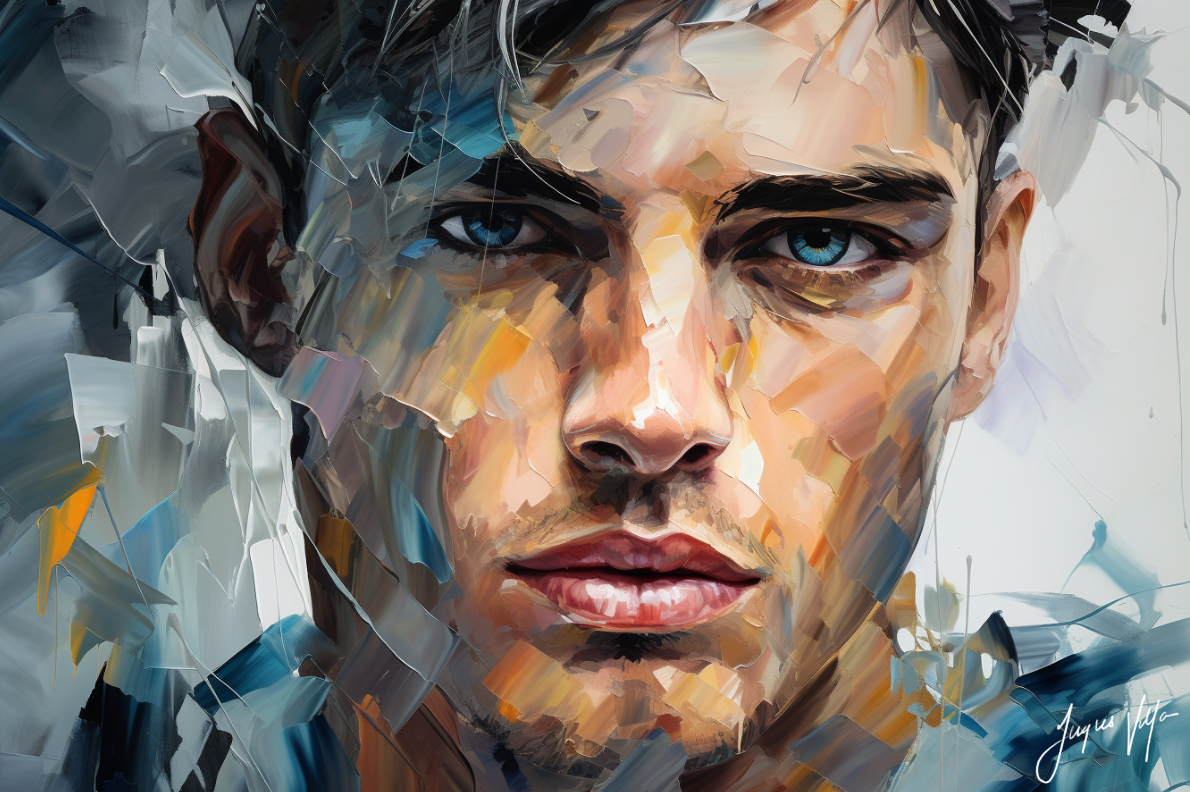 Seduction Disguise - Abstract Men Canvas Design