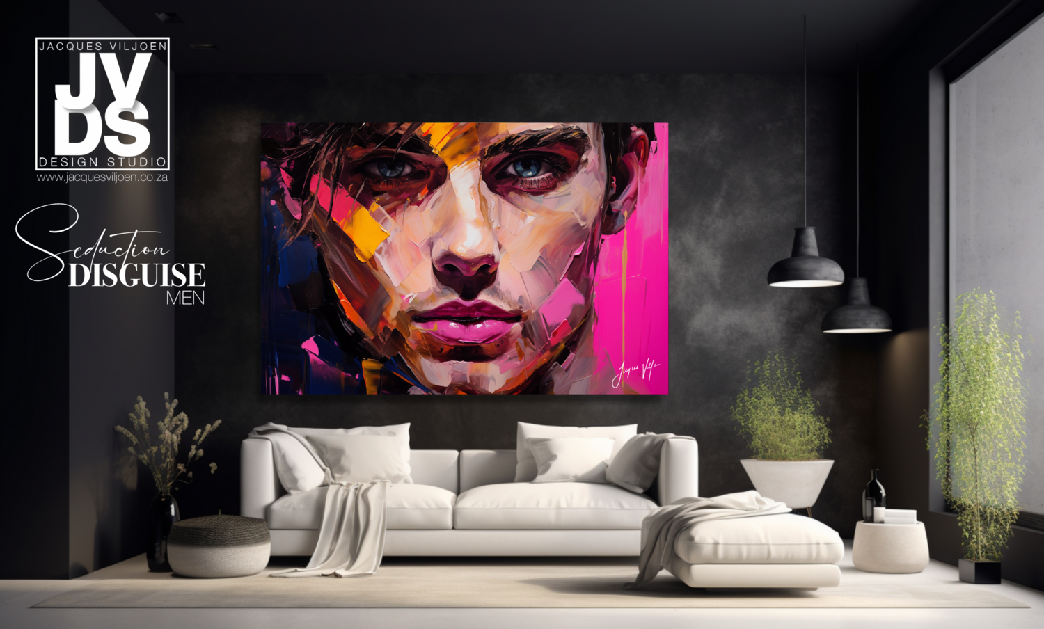 Seduction Disguise - Abstract Men Canvas Design