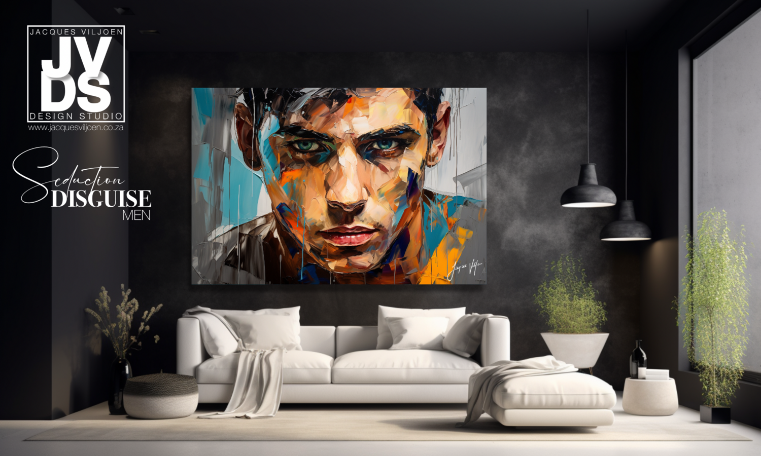 Seduction Disguise - Abstract Men Canvas Design
