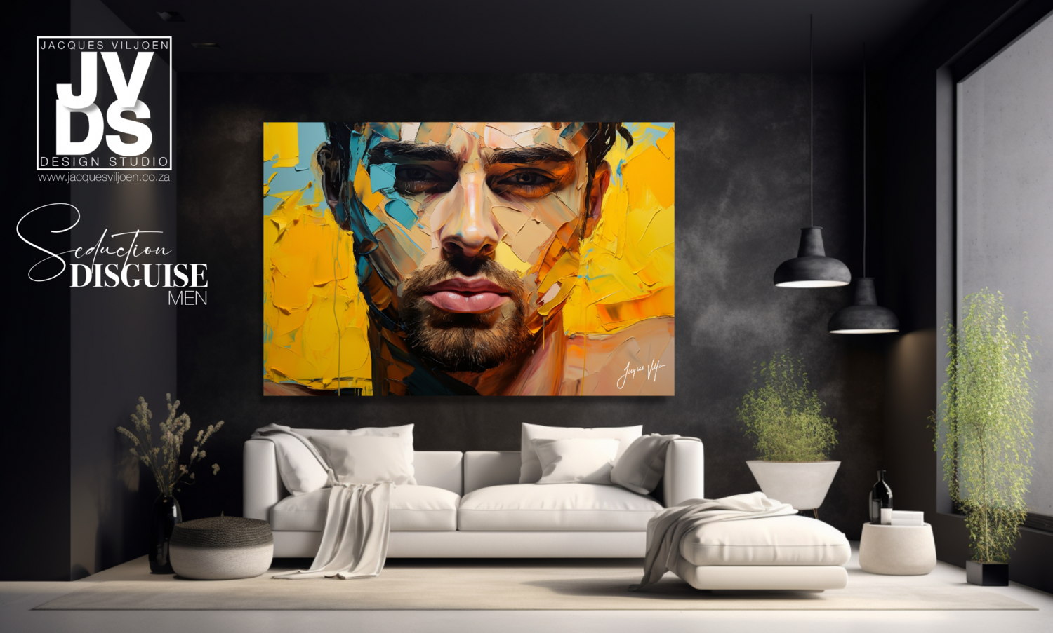 Seduction Disguise - Abstract Men Canvas Design