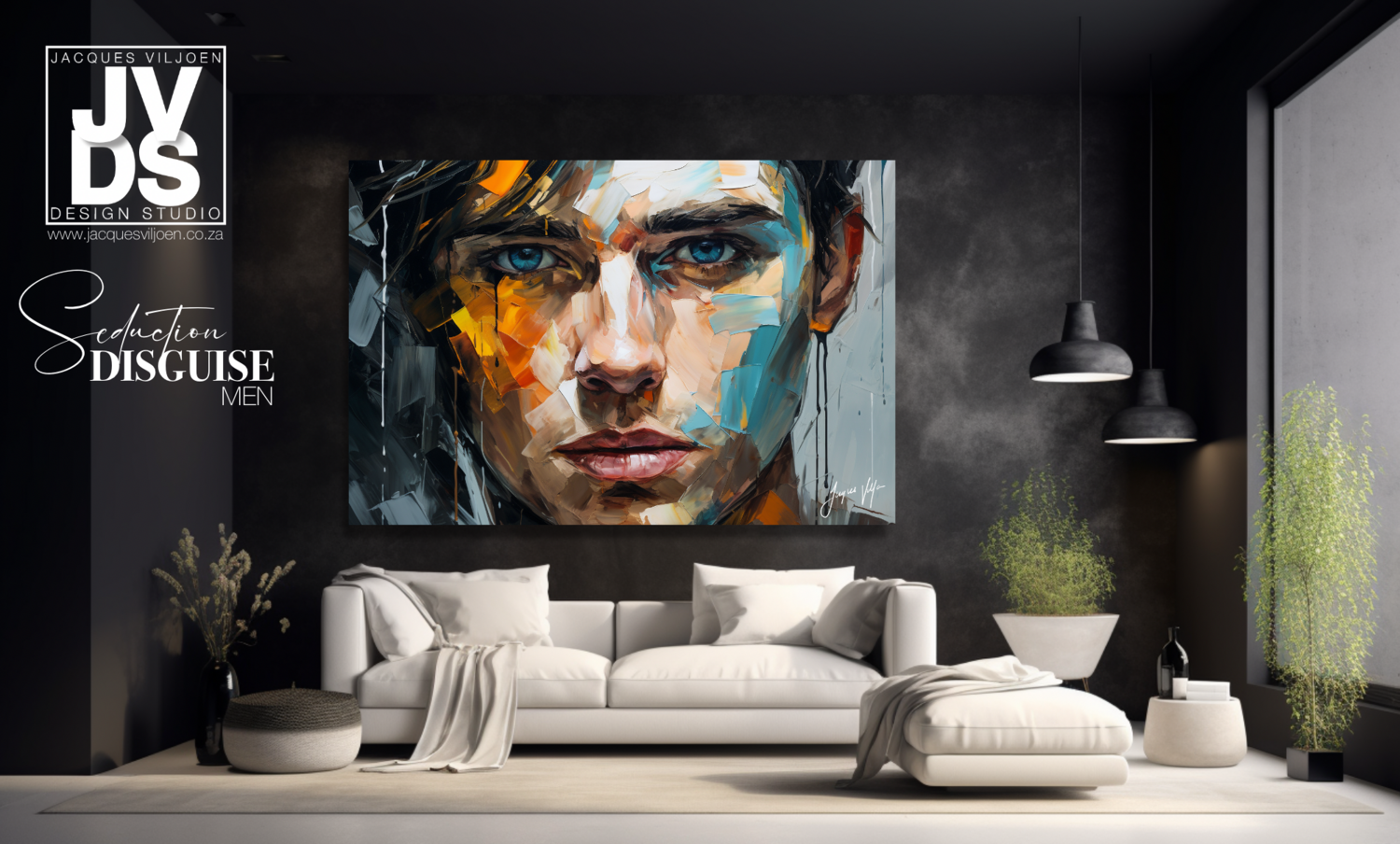 Seduction Disguise - Abstract Men Canvas Design