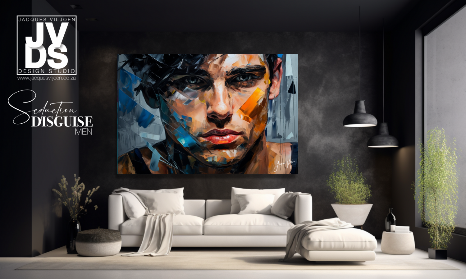 Seduction Disguise - Abstract Men Canvas Design