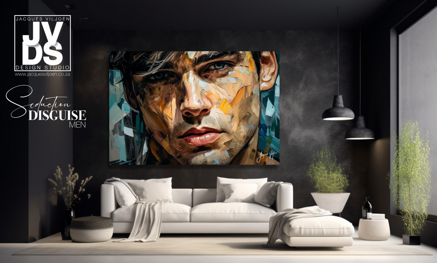 Seduction Disguise - Abstract Men Canvas Design