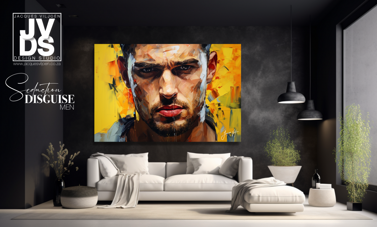 Seduction Disguise - Abstract Men Canvas Design