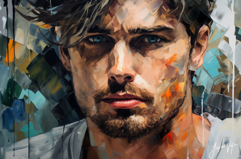 Seduction Disguise - Abstract Men Canvas Design