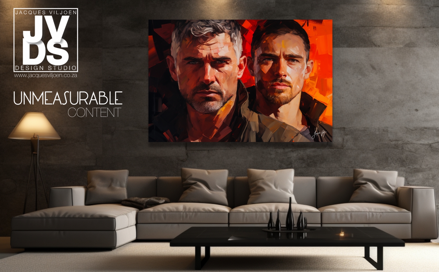 UNMEASURABLE CONTENT ABSTRACT CANVAS DESIGN