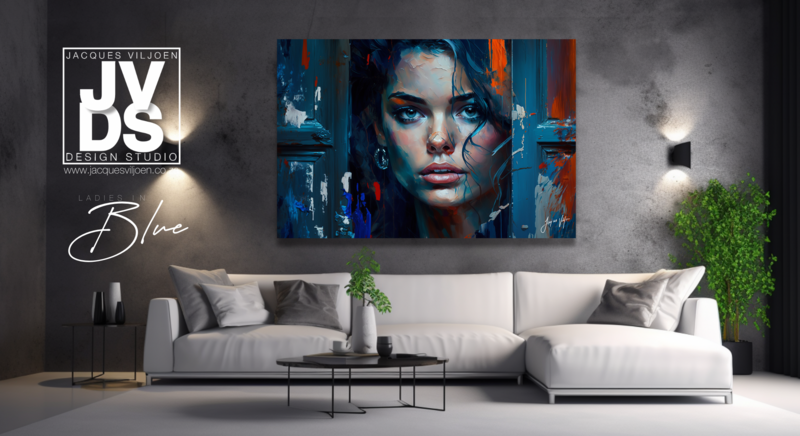 Abstract Realism Girl - Blue