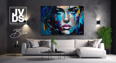 Abstract Realism Girl - Blue