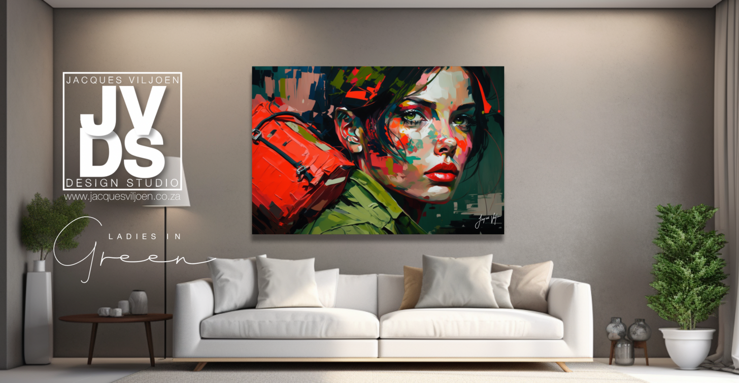 Abstract Realism - Shades of Green and Red