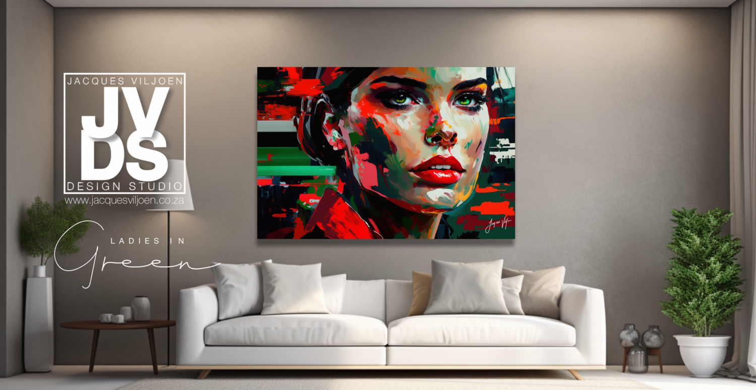 Abstract Realism - Shades of Green and Red