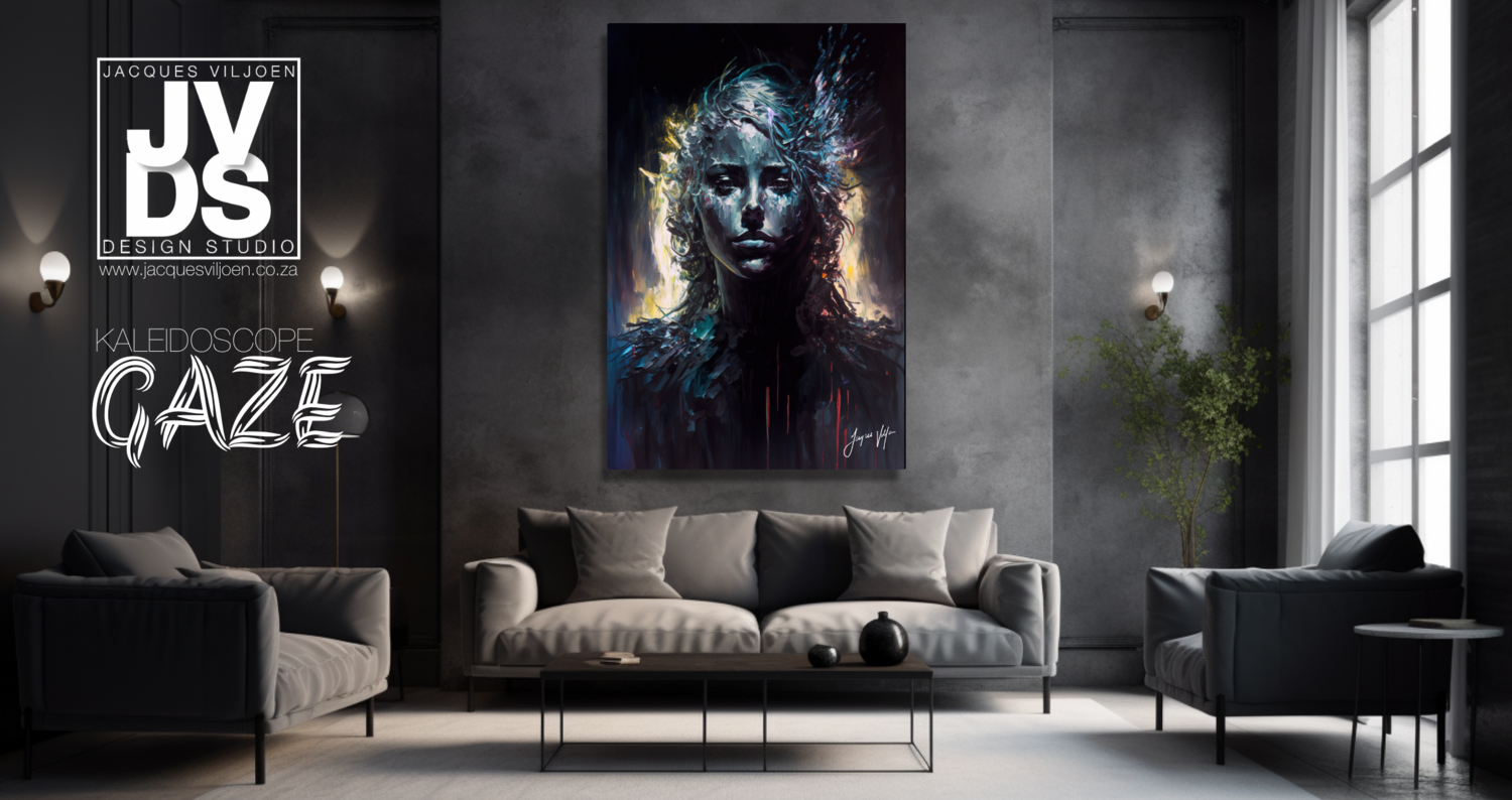 Funky Impasto Acrylic Female Portrait