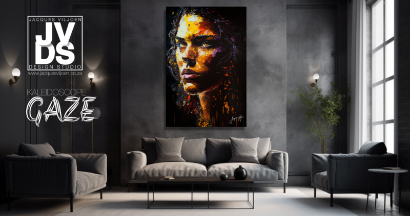 Funky Impasto Acrylic Female Portrait