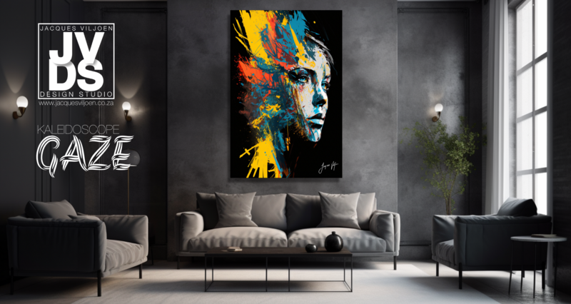 Funky Impasto Acrylic Female Portrait