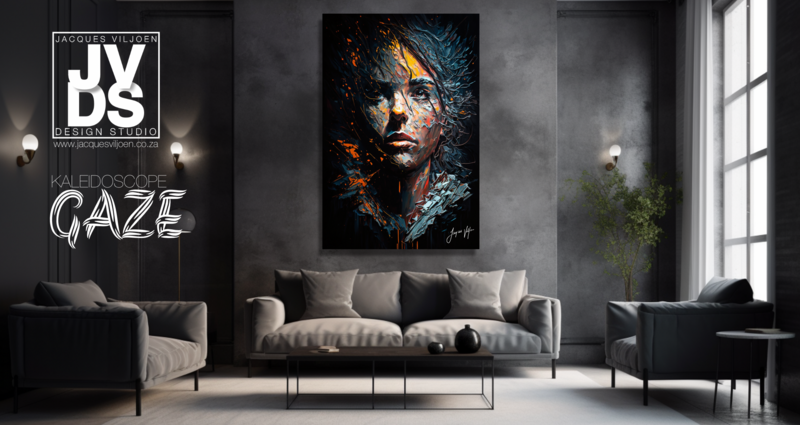 Funky Impasto Acrylic Female Portrait