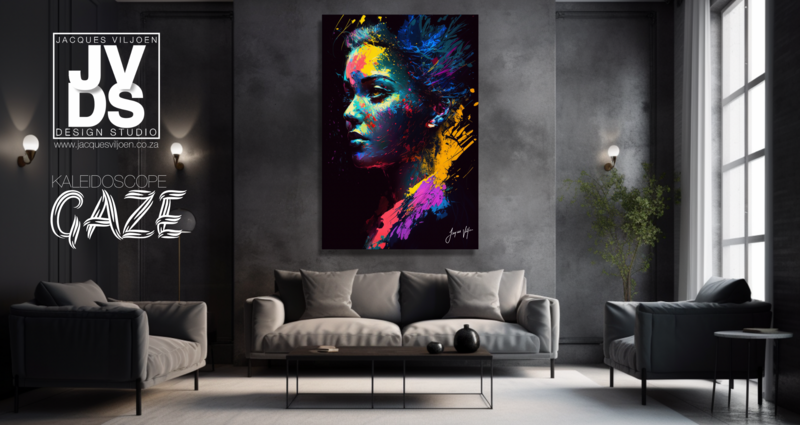 Funky Impasto Acrylic Female Portrait