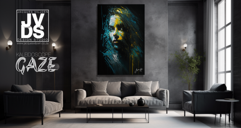 Funky Impasto Acrylic Female Portrait