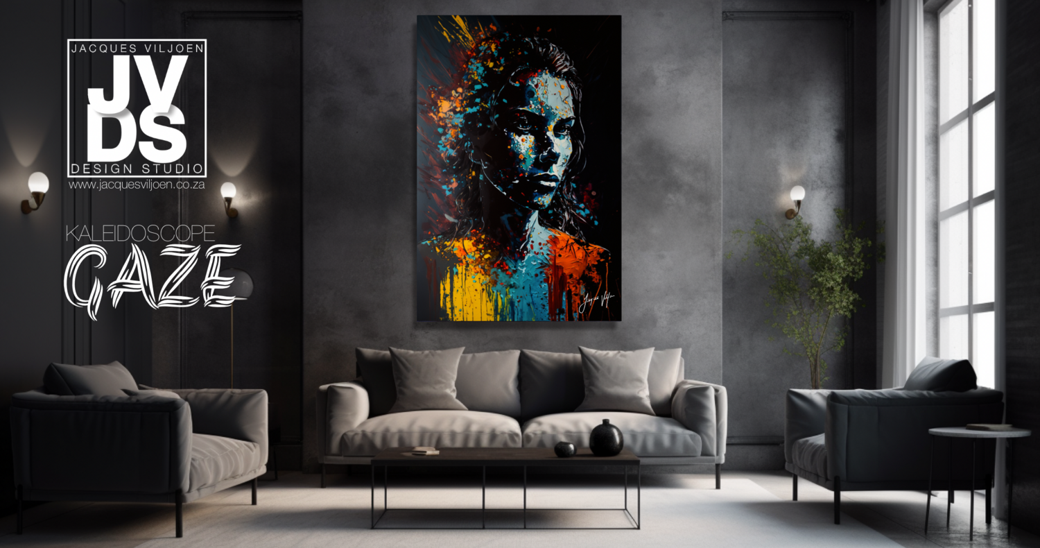 Funky Impasto Acrylic Female Portrait