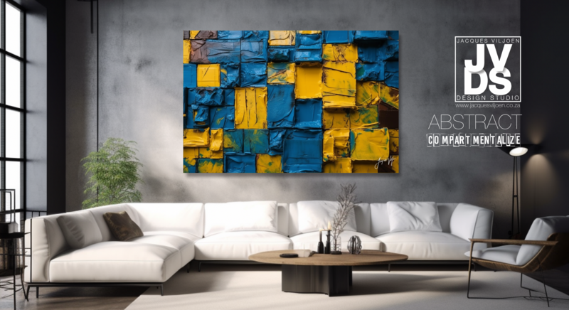 Compartmentalize Abstract Canvas Wall Art Design 