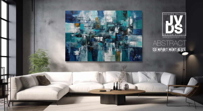 Compartmentalize Abstract Canvas Wall Art Design 