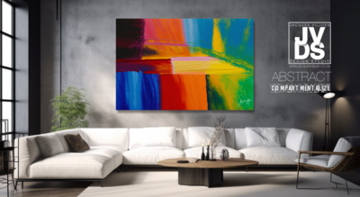 Compartmentalize Abstract Canvas Wall Art Design 