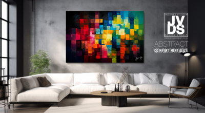 Compartmentalize Abstract Canvas Wall Art Design 