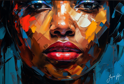 African Seduction Disguise - Abstract African Canvas Design