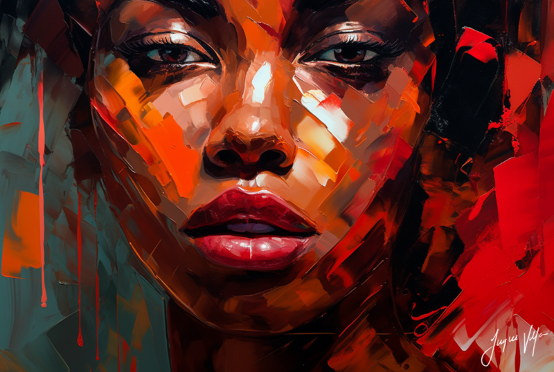 Abstract African Lady Canvas - Seduction Disguise