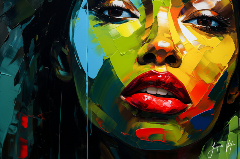 African Seduction Disguise - Abstract African Canvas Design