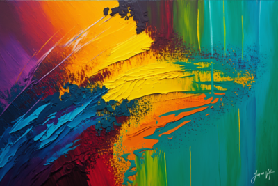 Abstract Canvas Design: Determination