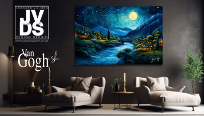 The Starry Night Valley, VanGogh-ish Canvas Design