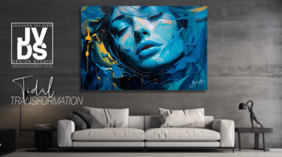 Tidal Transformation: Abstract Canvas Design