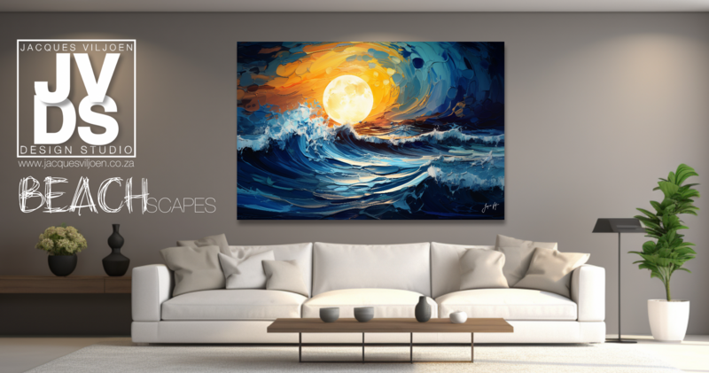Twilight Tide - A Beach Sunset Canvas Design