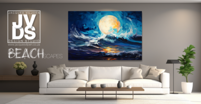 Twilight Tide - A Beach Sunset Canvas Design