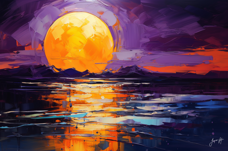 Twilight Tide - A Beach Sunset Canvas Design