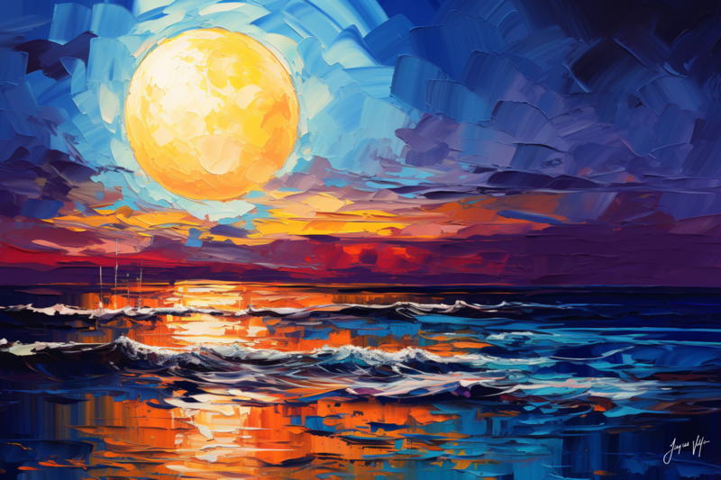Twilight Tide - A Beach Sunset Canvas Design