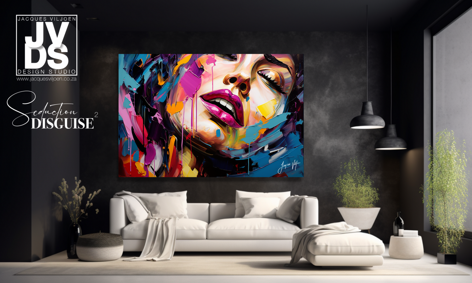 Seduction Disguise 2 - Abstract Woman Canvas Design