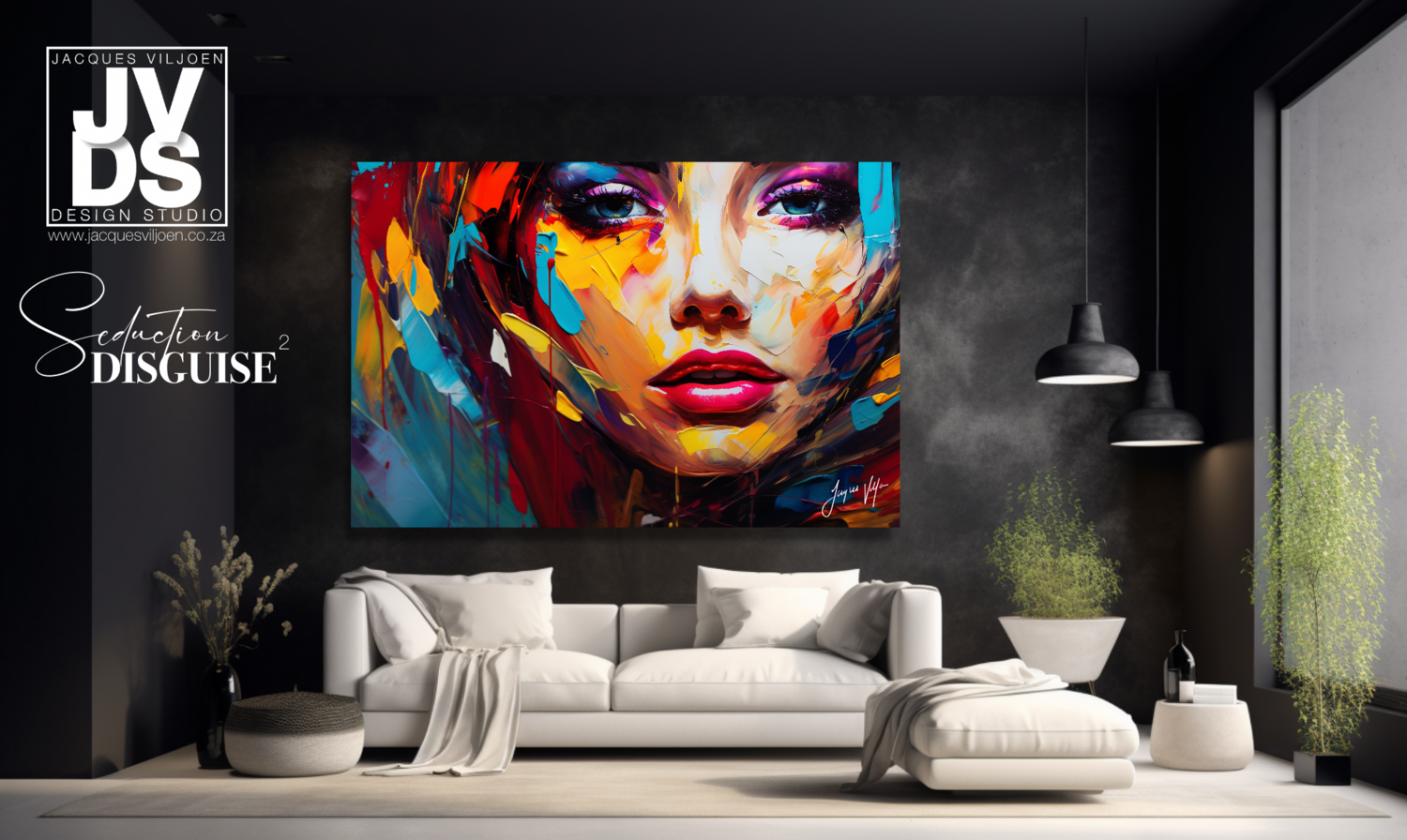 Seduction Disguise 2 - Abstract Woman Canvas Design