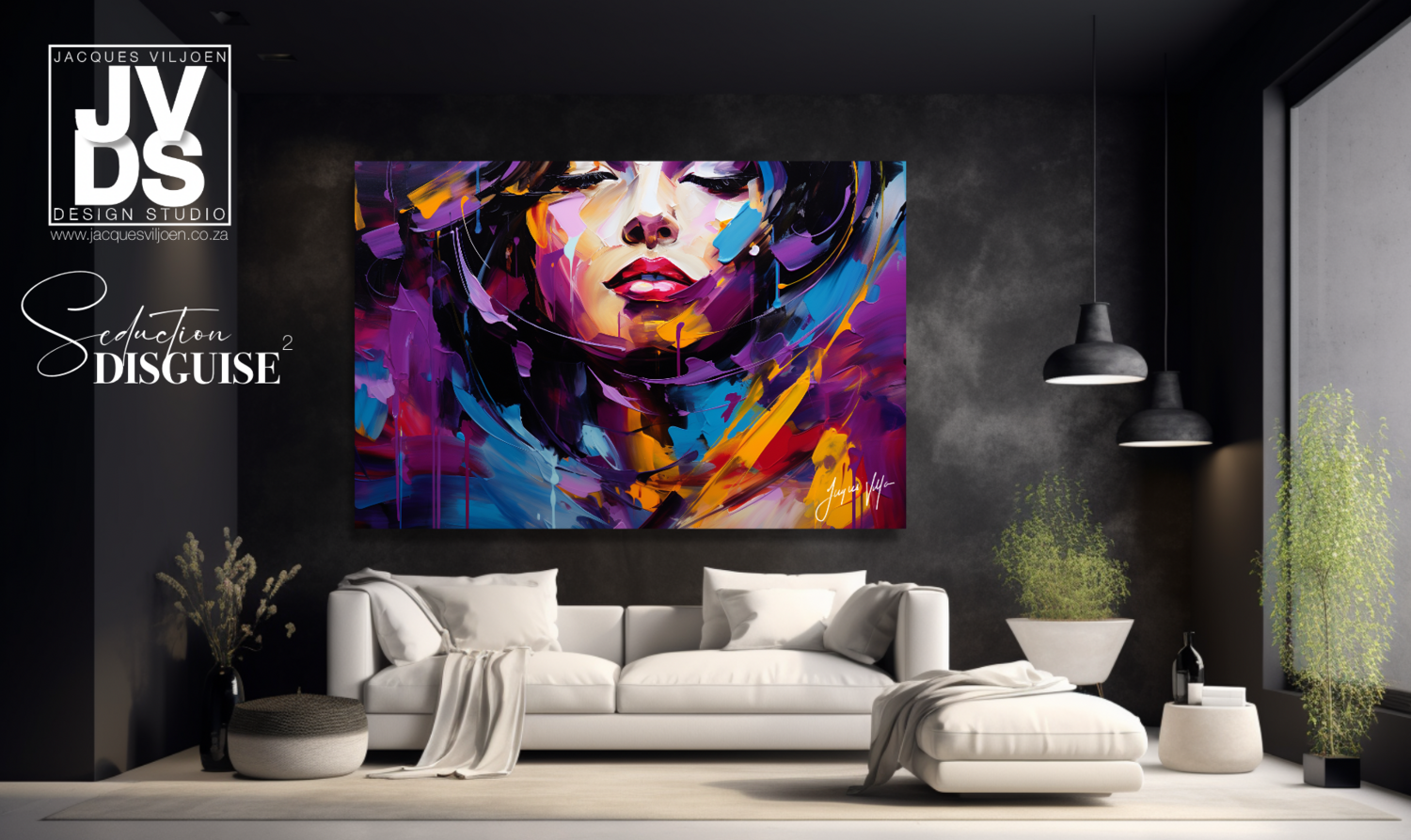 Seduction Disguise 2 - Abstract Woman Canvas Design