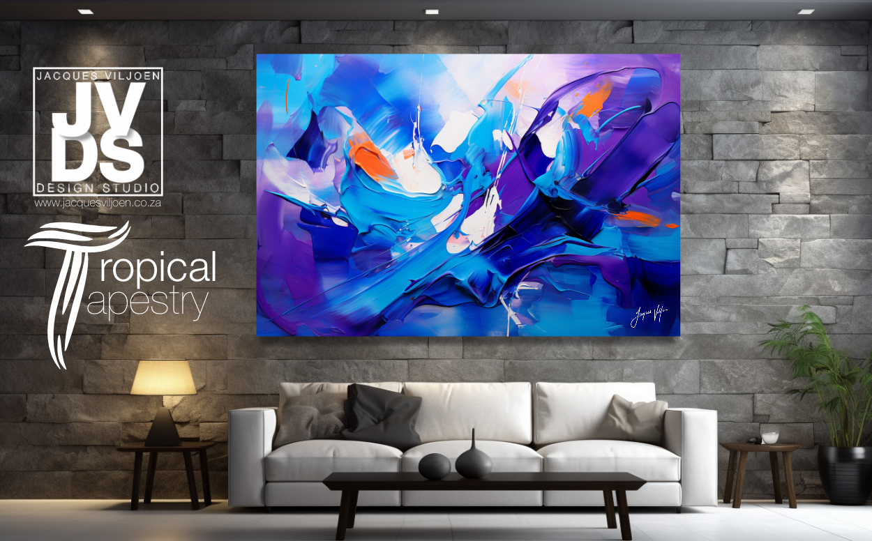 Tropical Tapestry Abstract Canvas Design