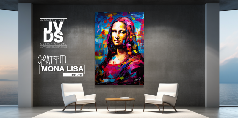 Mona Lisa 2nd in Graffiti - A0