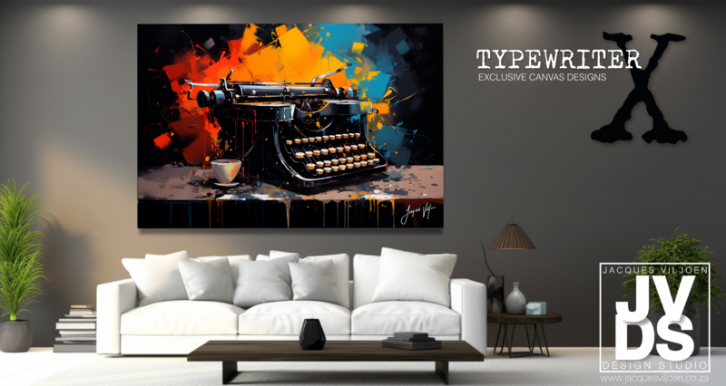 Abstract Typewriter Canvas Design